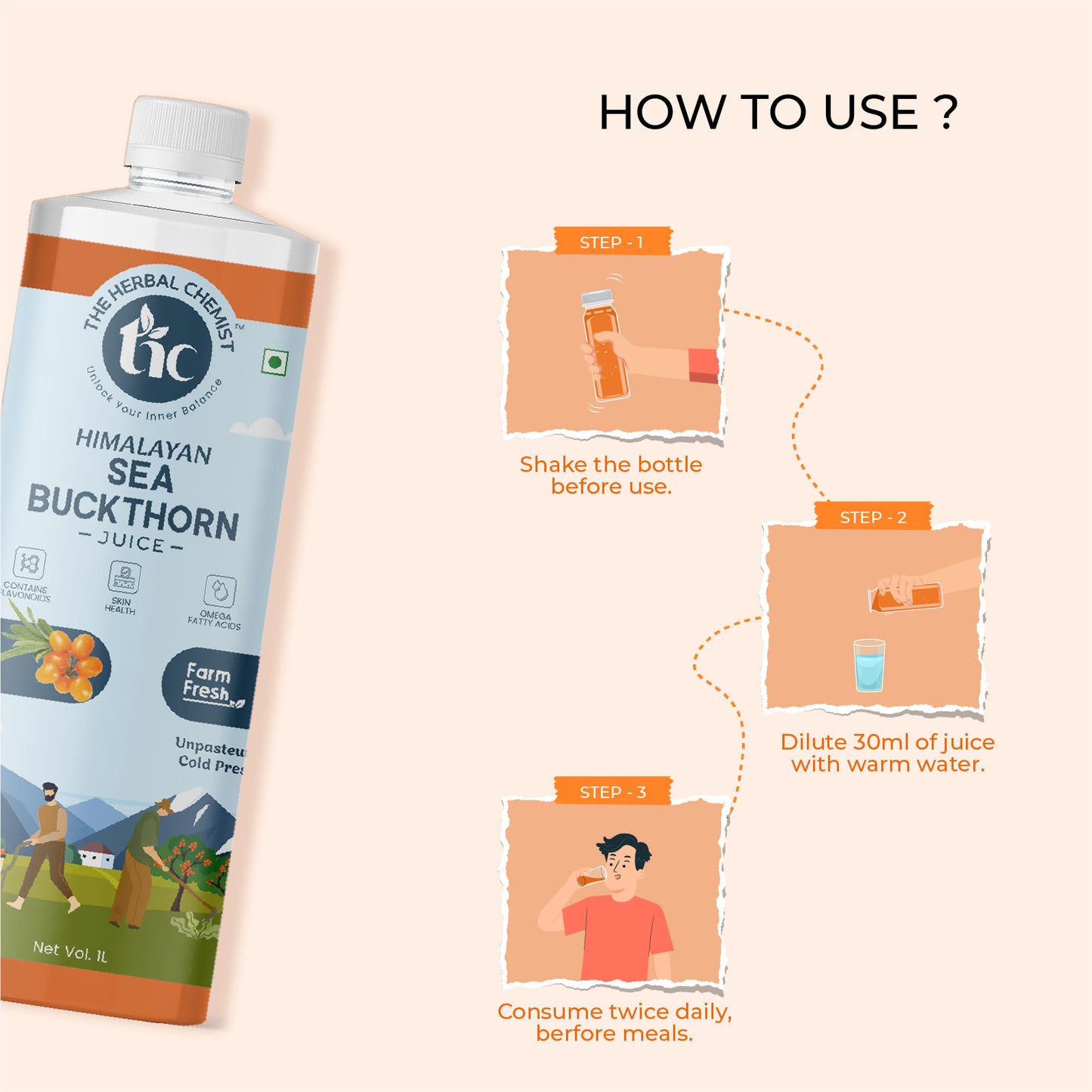 Seabuckthorn Juice - 1000ml