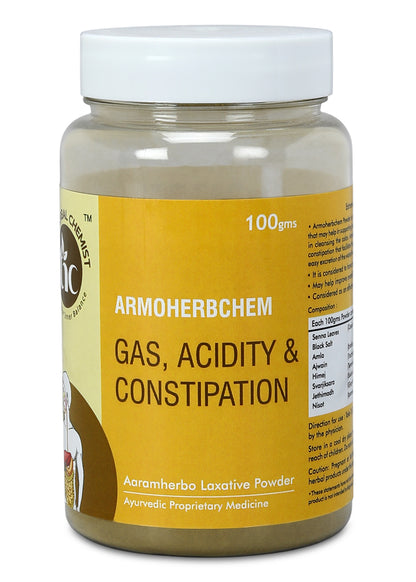 ArmoHerbChem Gas, Acidity & Constipation Relief Powder - 100g